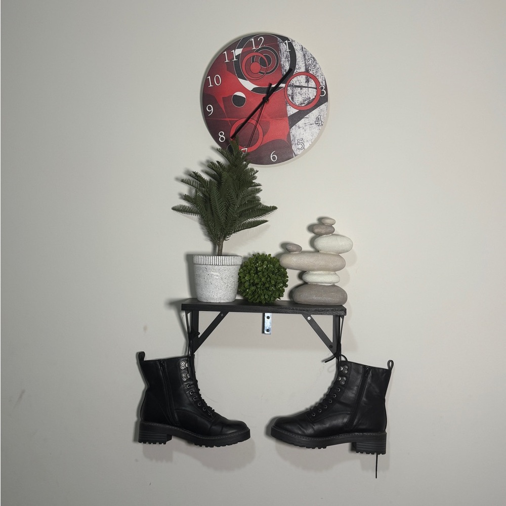 Stylish Black Combat Boots